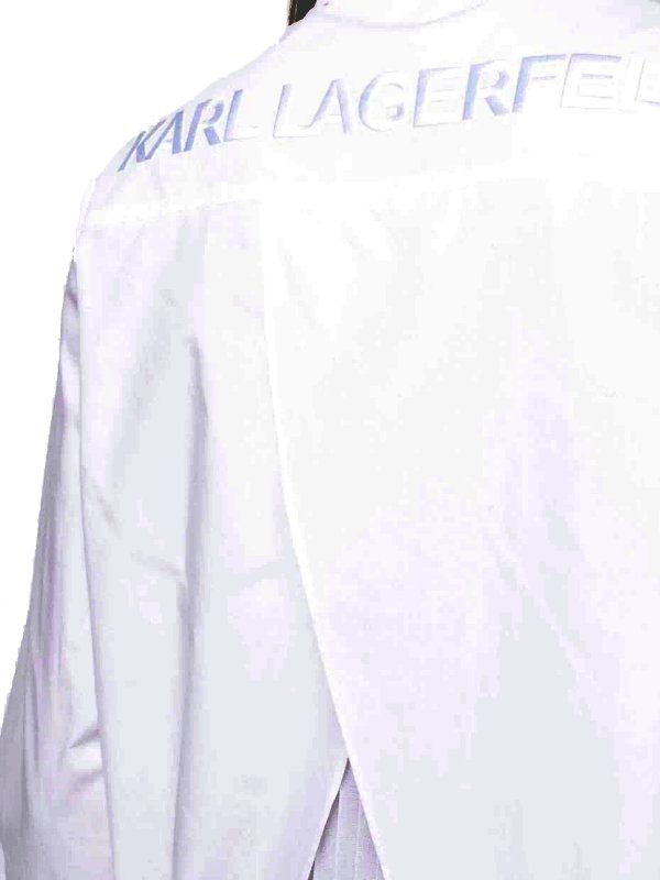 Pleated back tunic shirt shop online: KARL LAGERFELD