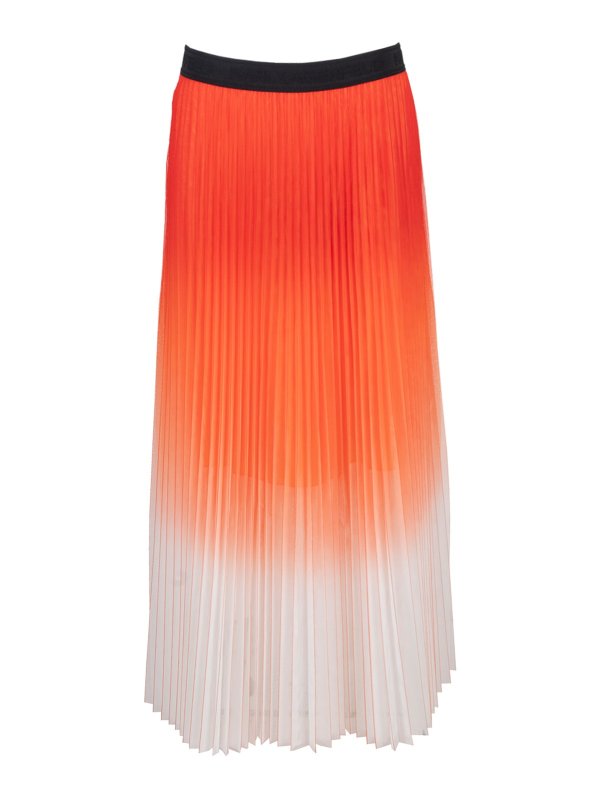 KARL LAGERFELD: Knee length skirts & Midi - Pleated mesh ombre skirt