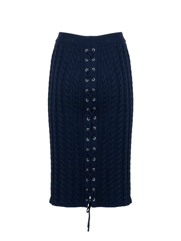iKRIX KENZO: gonne al ginocchio  e longuette - Cable lace up midi skirt