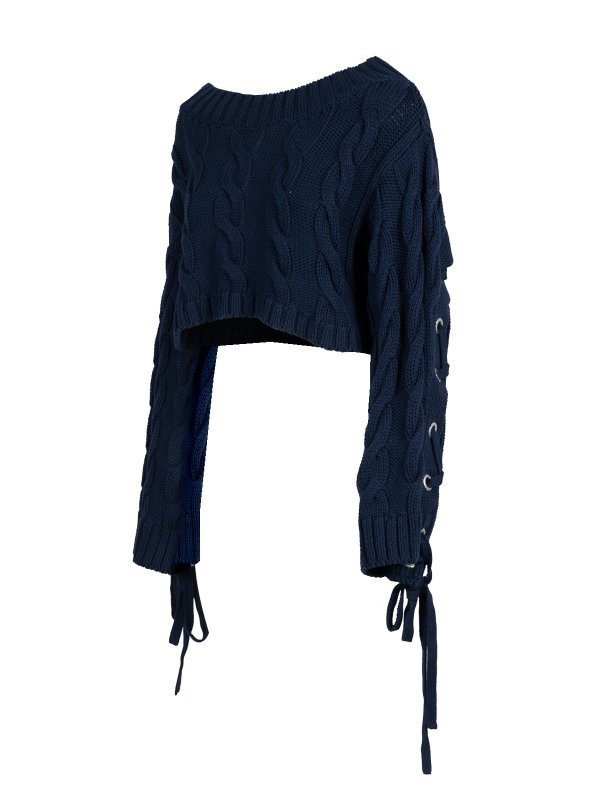 KENZO: Strickpullover mit Rundhalsausschnitt online - Rundhalspullover - Blau