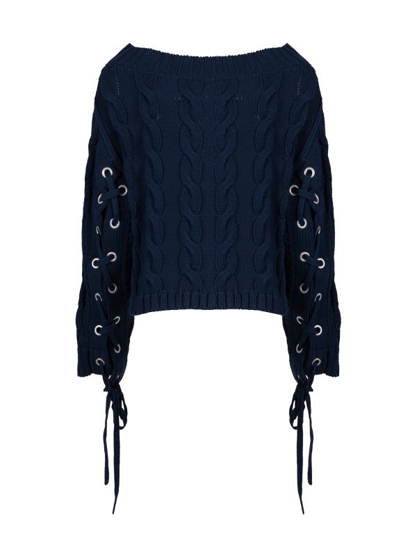 iKRIX KENZO: Strickpullover mit Rundhalsausschnitt - Rundhalspullover - Blau