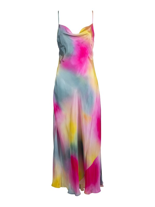 m.s.g.m.: knee length dresses - Faded tye dye dress