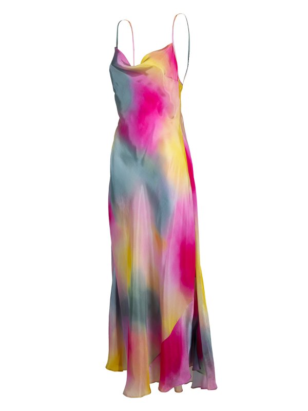m.s.g.m.: knee length dresses online - Faded tye dye dress