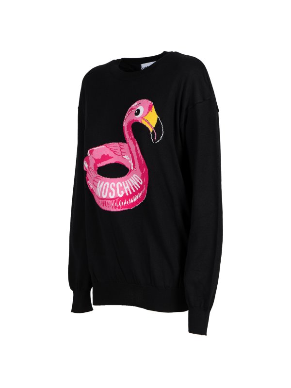 iKRIX MOSCHINO: Strickpullover mit Rundhalsausschnitt - Rundhalspullover - Schwarz