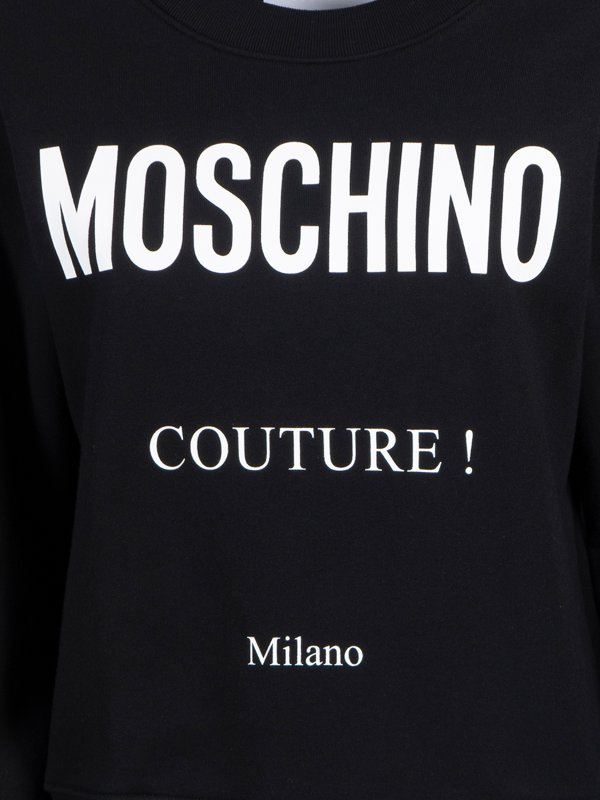 Moschino Moschino couture label sweatshirt - Black