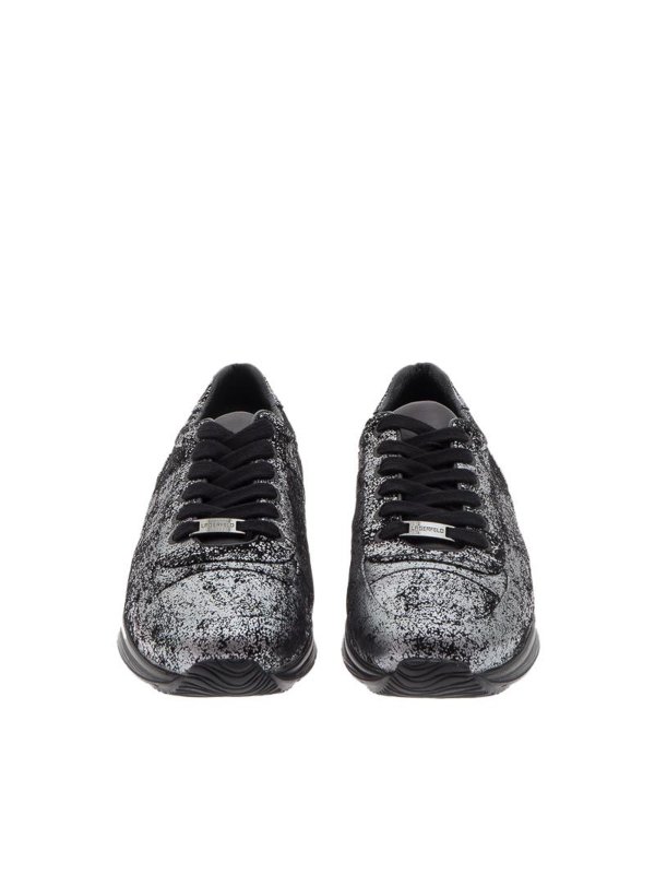 iKRIX KARL LAGERFELD: trainers - Silver craquel sneaker
