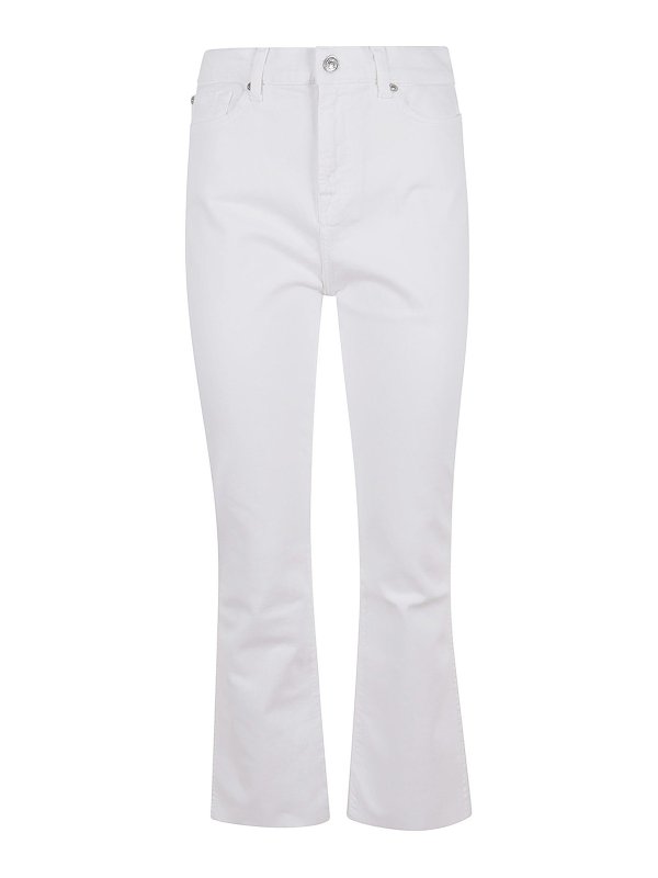 7 FOR ALL MANKIND: カジュアルトラウザー - ブーツカットジーンズ - 白