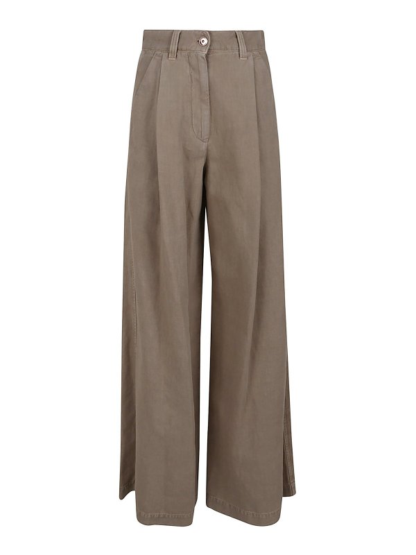 BRUNELLO CUCINELLI: カジュアルトラウザー - カジュアルパンツ - ブラウン