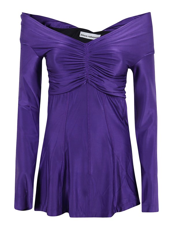 PACO RABANNE: Tops & Débardeurs - Top - Violet