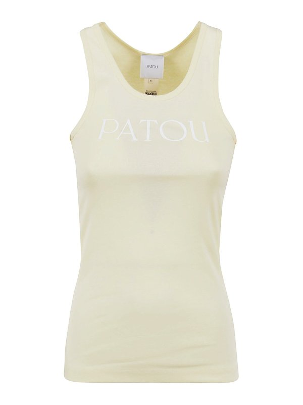 PATOU: Tops y camisetas sin mangas - Top - Amarillo