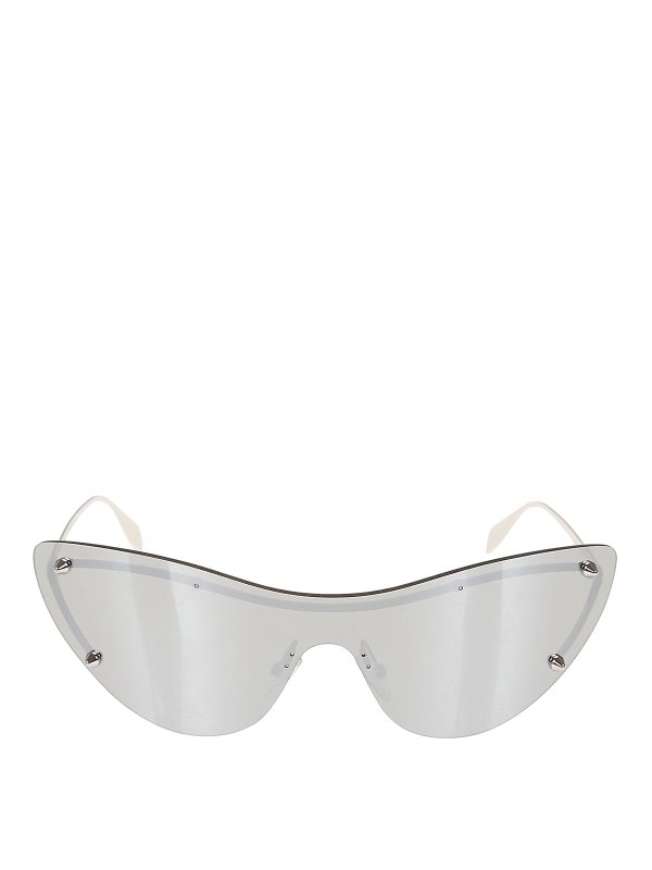 ALEXANDER MCQUEEN: 眼鏡 - 眼鏡 - 銀