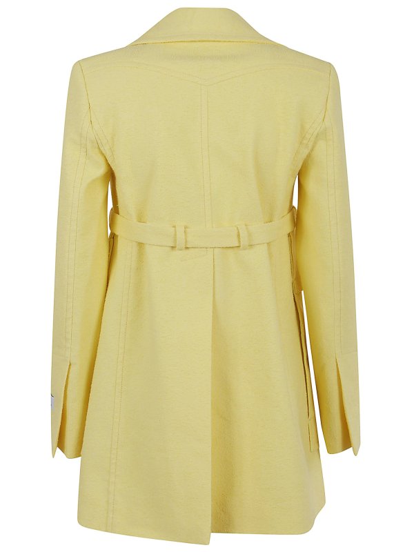 PATOU: trench coats online - Long tailored belted jacket