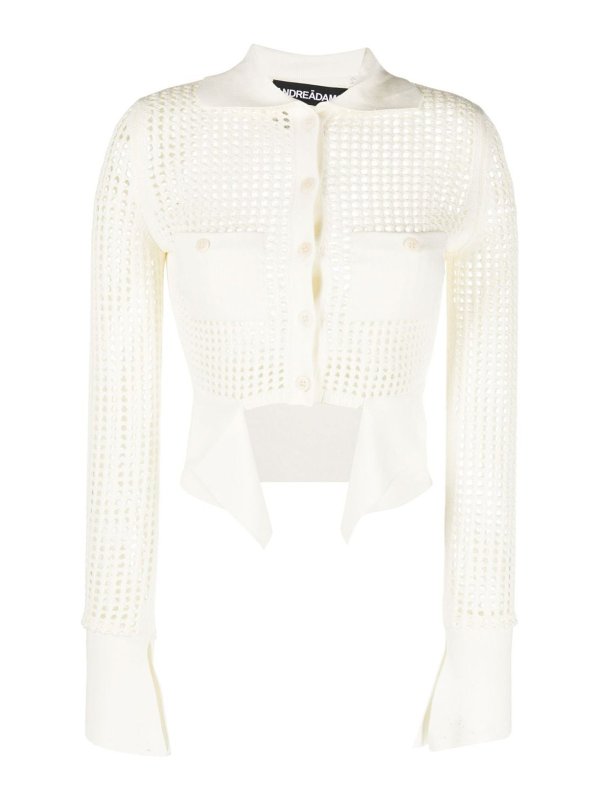 ANDREĀDAMO: カーディガン - カーディガン - 白