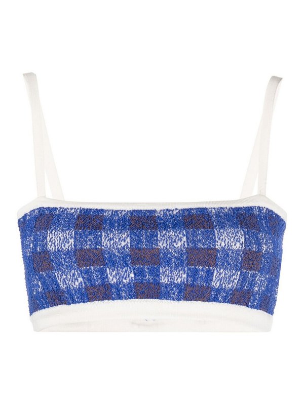 DRUMOHR: Tops & Tank tops - Checked crop top