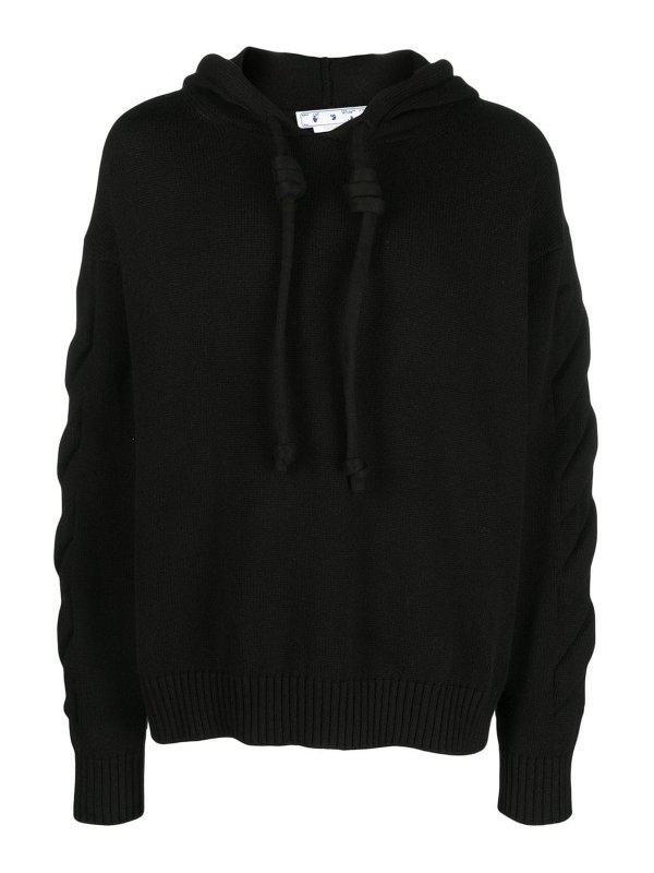 OFF-WHITE: スウェット＆セーター - スウェットシャツ/セーター - 黒