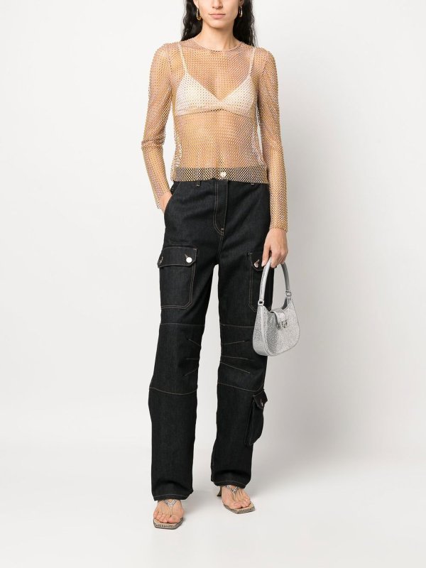 Self Portrait: Tops & Tank tops online - `hotfix` fishnet top