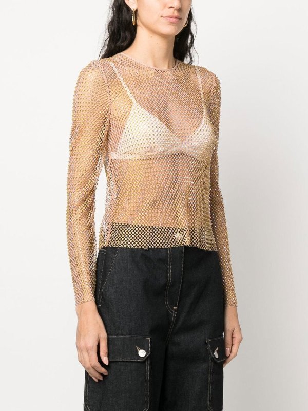 iKRIX Self Portrait: Tops & Tank tops - `hotfix` fishnet top