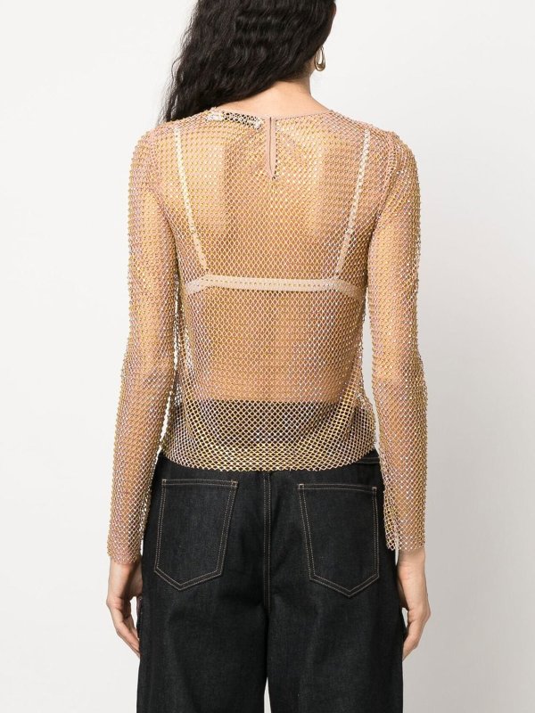 Self Portrait buy online `hotfix` fishnet top