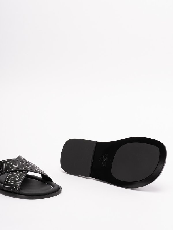 Greca flat sandals shop online: VERSACE
