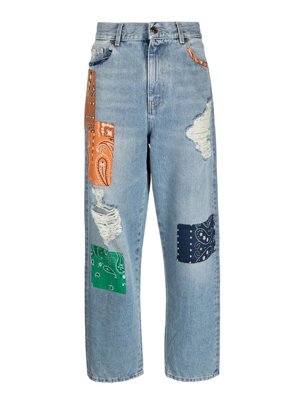 ALANUI: Jeans Rectos - Vaqueros Rectos - Azul