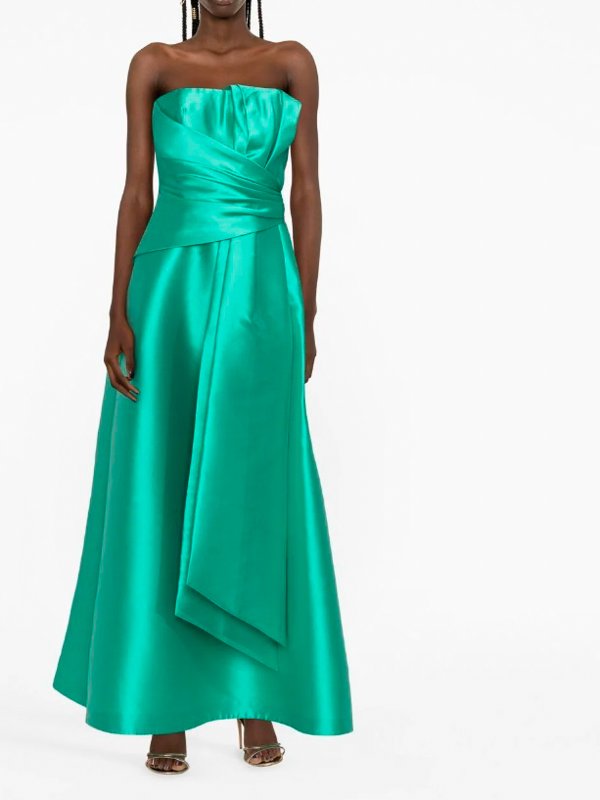 イブニングドレス - 緑 shop online: ALBERTA FERRETTI