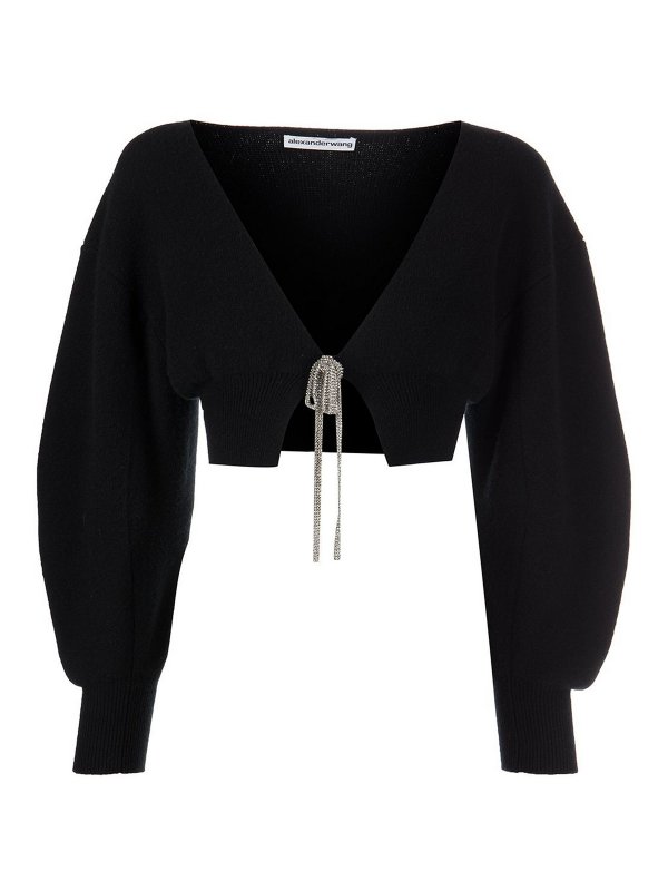 ALEXANDER WANG: Strickpullover mit Rundhalsausschnitt - Rundhalspullover - Schwarz