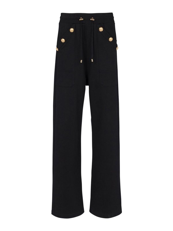 Balmain: Pantalones casual - Vaqueros Rectos - Negro