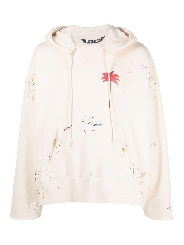 Palm Angels: Sudaderas y suéteres - Sudadera - Blanco