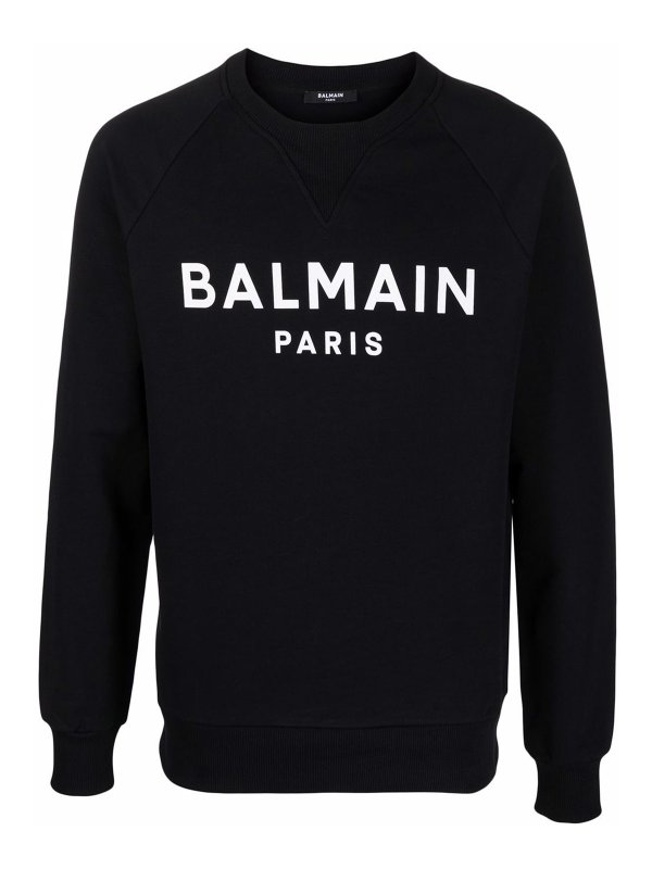 Balmain: Pull col rond - Pull Col Rond - Noir