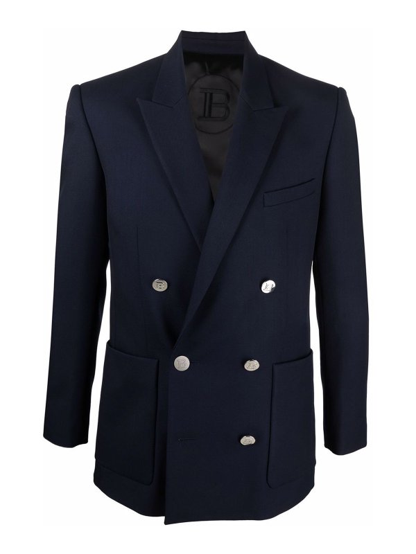 Balmain: Blazer - Blazer - Azul