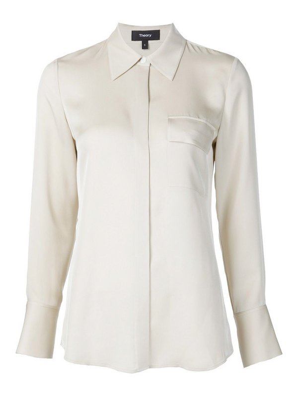 Theory: Hemden - Casualjacke - Beige