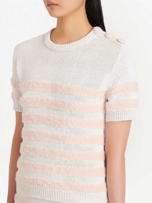 Balmain buy online Pull Col Rond - Blanc