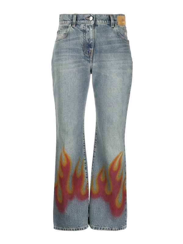 Palm Angels: ストレートジーンズ - ストレートジーンズ - ブルー