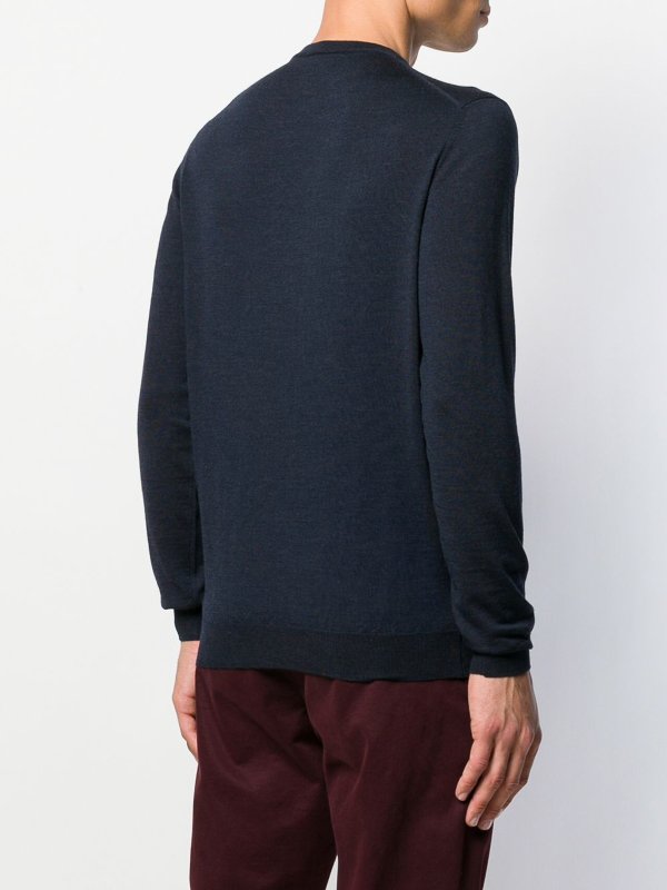 Pull Col Rond - Bleu shop online: ZANONE