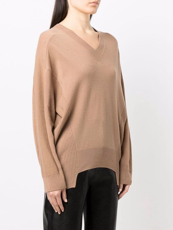 STELLA McCARTNEY: Strickpullover mit Rundhalsausschnitt online - Rundhalspullover - Camel