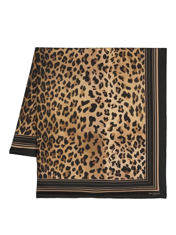 Balmain: Schals - Halstuch mit Tiermuster