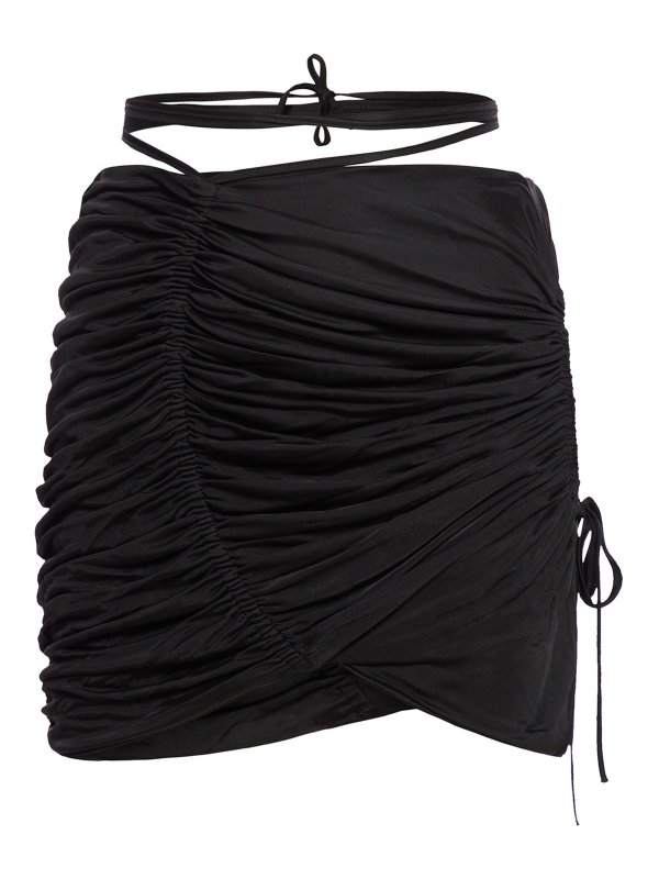 ANDREĀDAMO: Knee length skirts & Midi - Draped jersey mini skirt