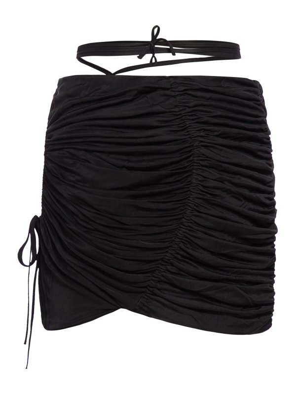 ANDREĀDAMO: Knee length skirts & Midi online - Draped jersey mini skirt