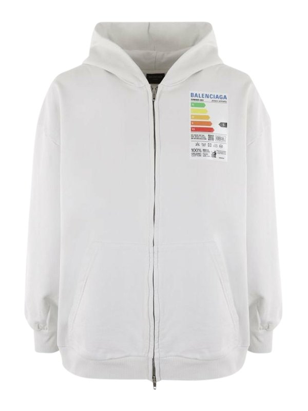 BALENCIAGA: Sweatshirts und Pullover - Sweatshirt - Weiß