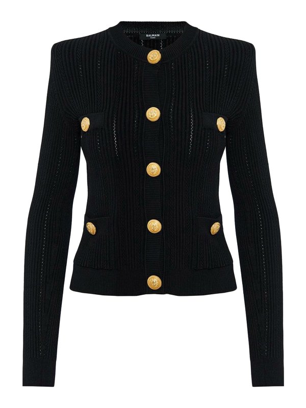 Balmain: Cárdigans - Cárdigan - Negro