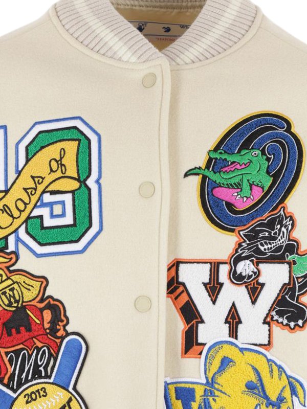 The Best Shops OFF-WHITE: ボンバージャケット - ボンバージャケット - 白