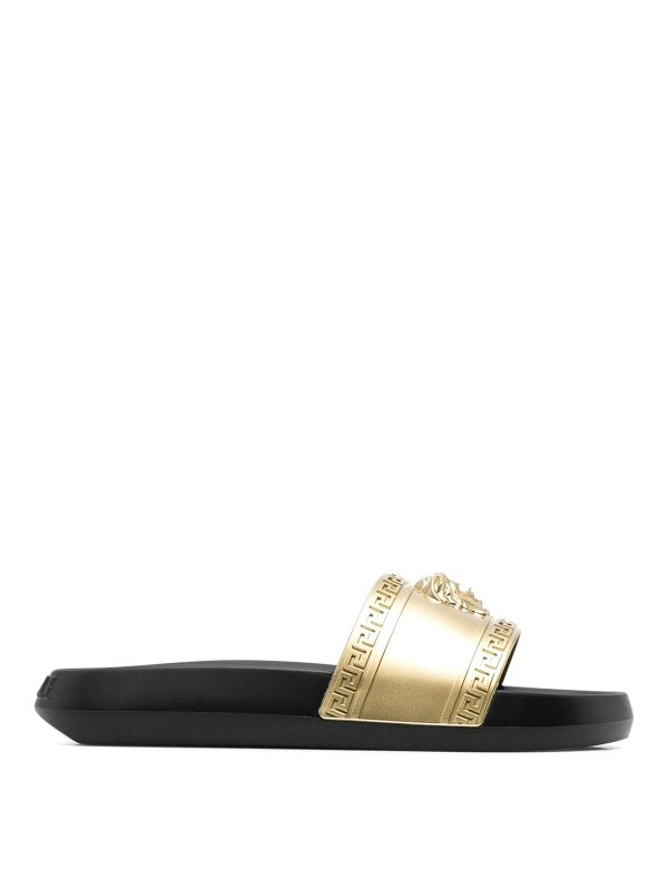 VERSACE: Chanclas de playa - Chanclas - Dorado