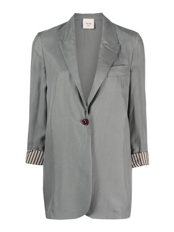 ALYSI: blazers - Silk single-breasted blazer jacket