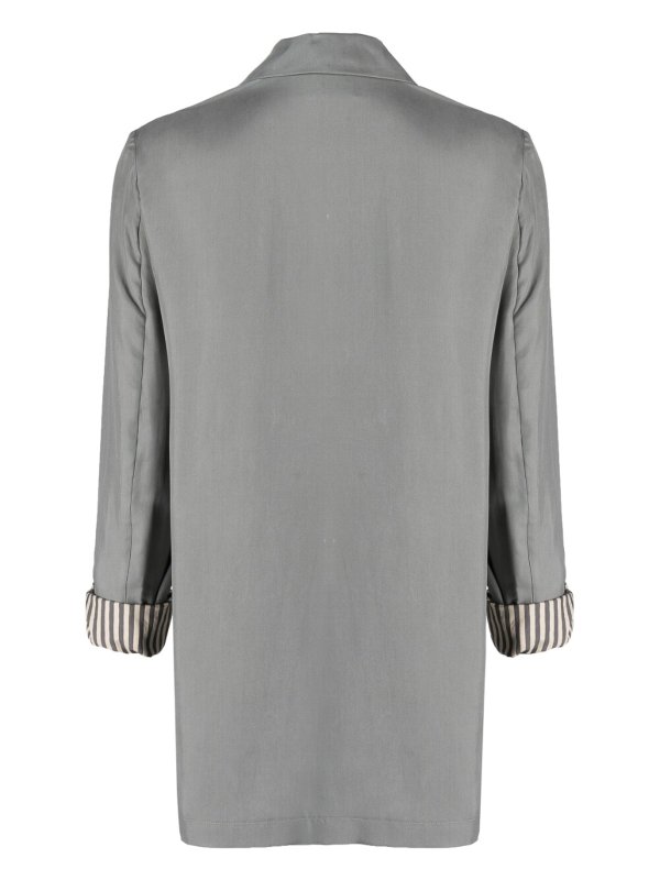 ALYSI: blazers online - Silk single-breasted blazer jacket