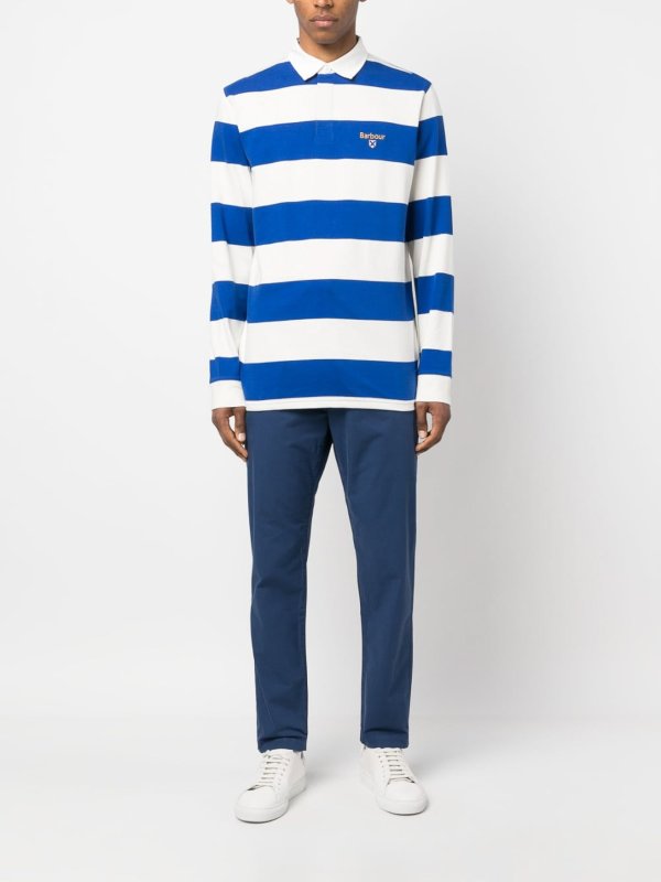 BARBOUR buy online Hollywell stripe rugby long sleeve polo shirt