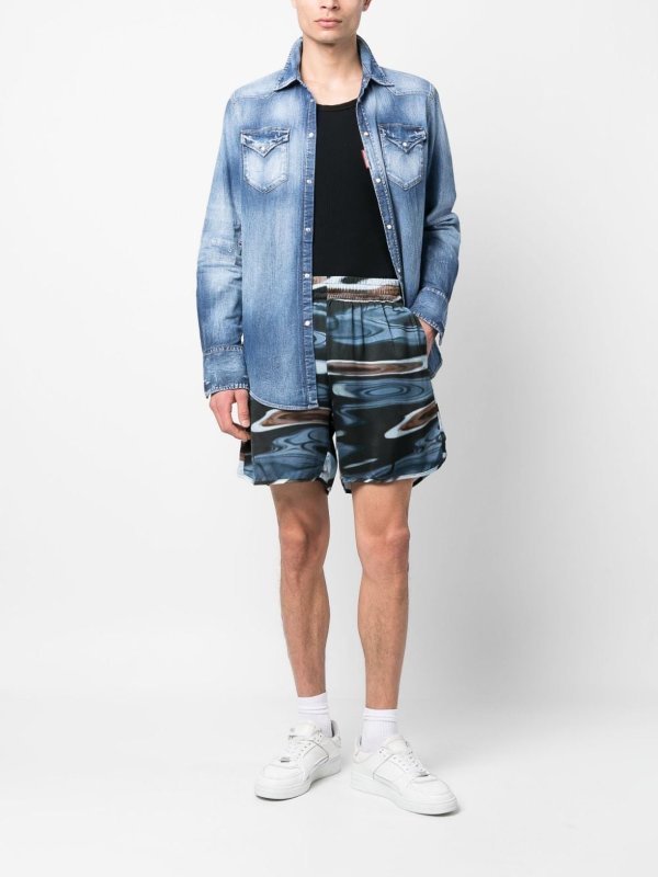 BLUE SKY INN: Trousers Shorts online - Printed shorts