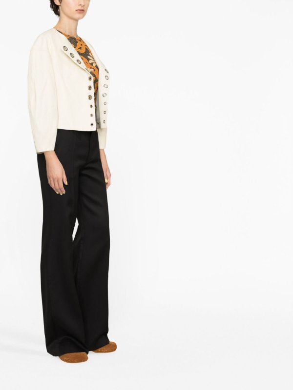 Blouson En Cuir - Blanc shop online: CHLOE