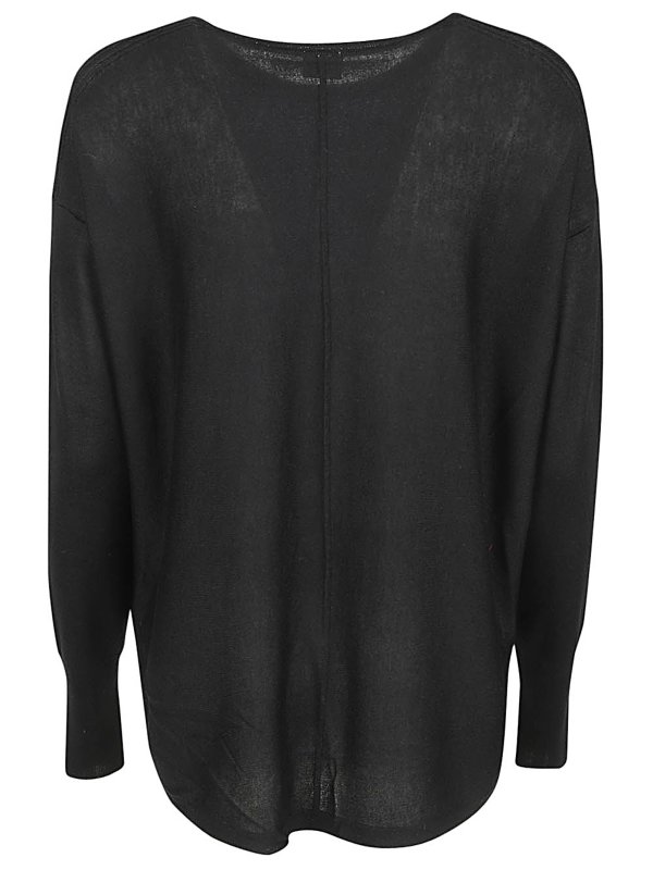 C.T. PLAGE: crew necks online - Silk blend pullover