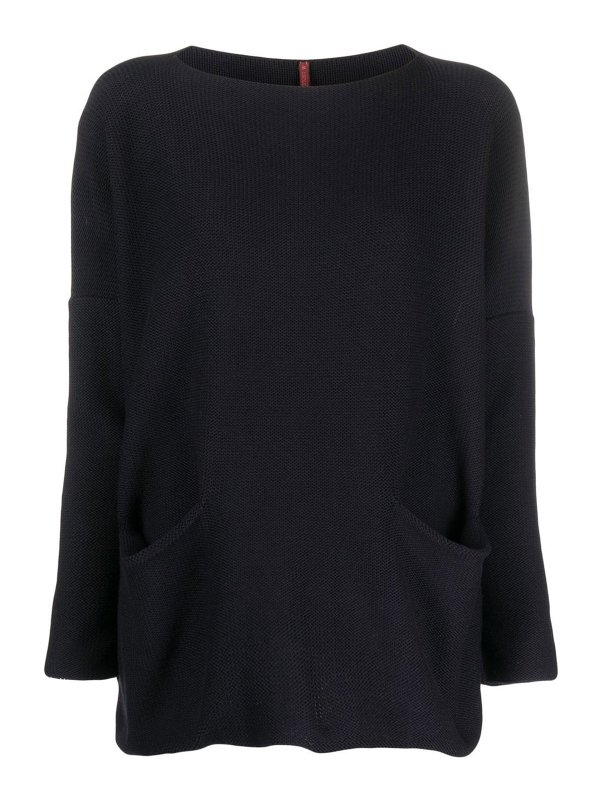 DANIELA GREGIS: Suéteres con cuello pico - Suéter Cuello Redondo - Azul