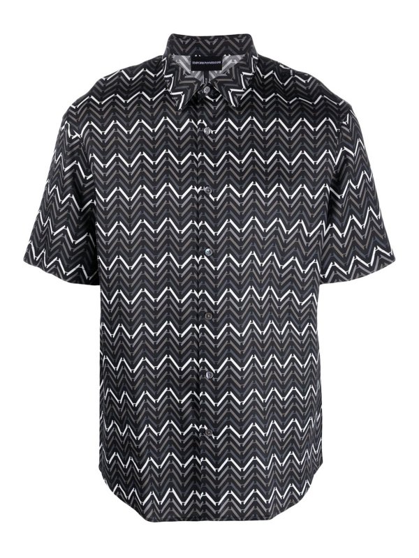 EMPORIO ARMANI: シャツ - シャツ - 黒